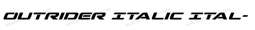 Outrider Italic Ital字体转换